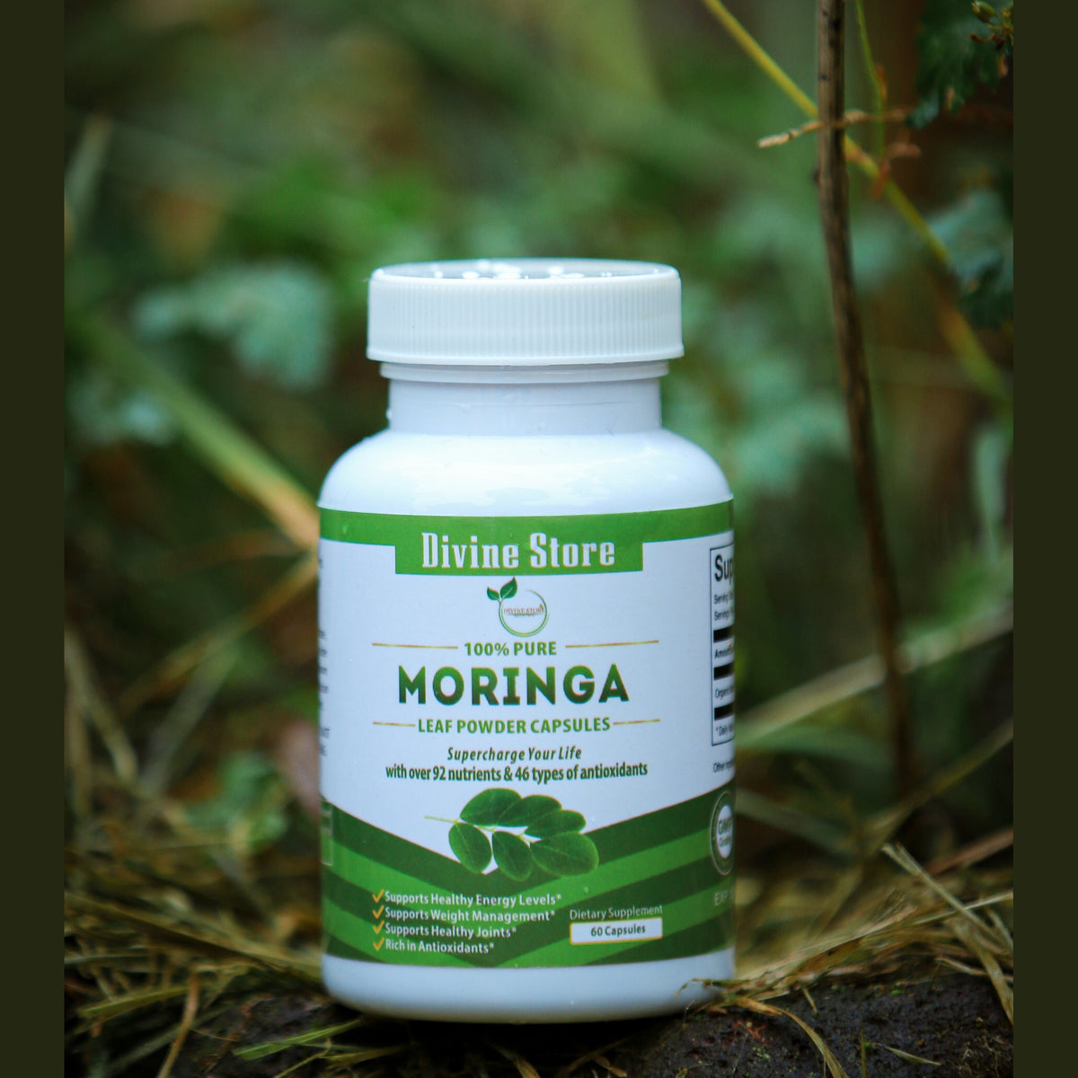 Organic Moringa Leaf Powder Capsules | 60 Capsules