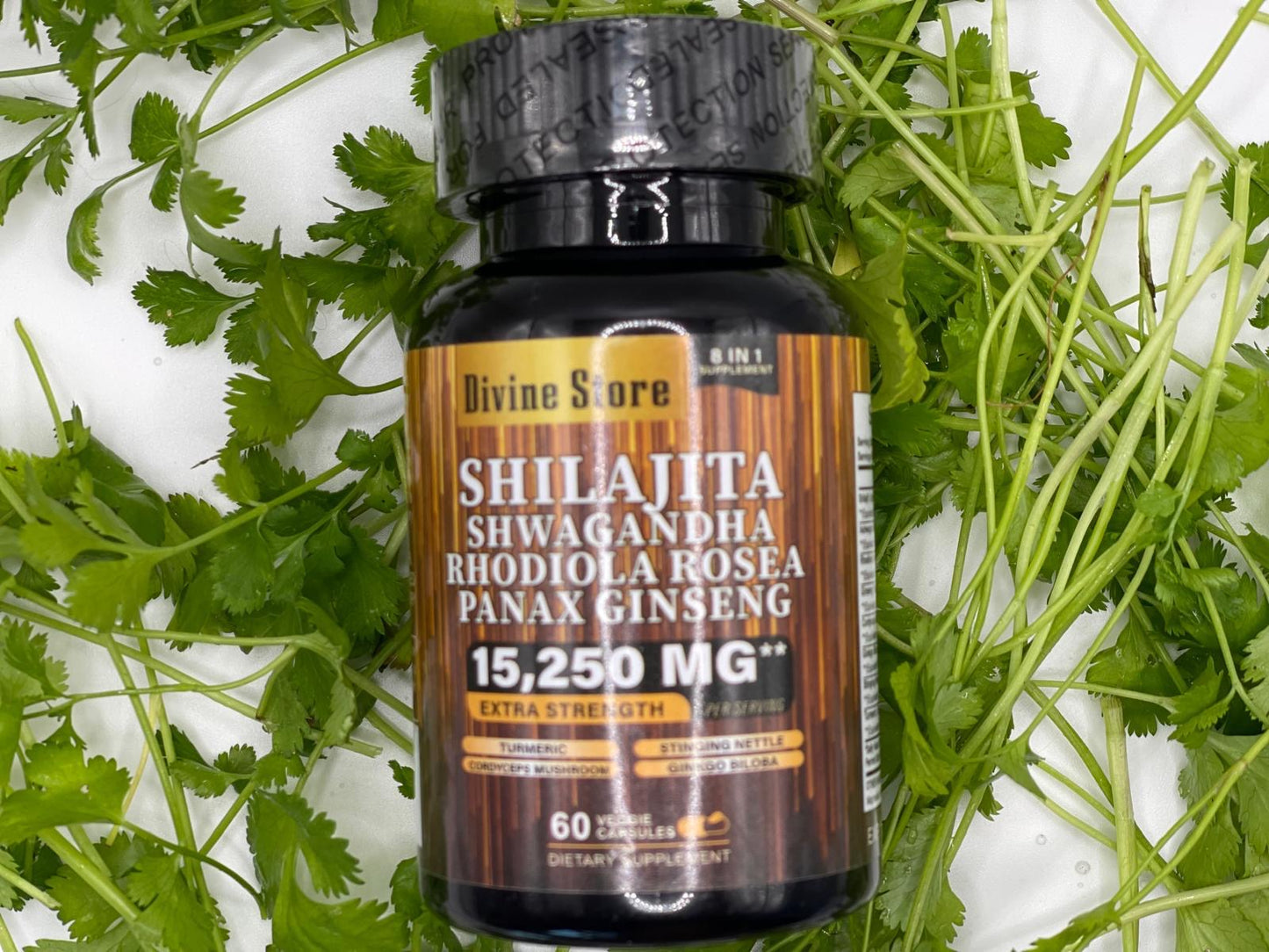 Shilajit capsules Supplement with Panax Ginseng (60 Capsules)