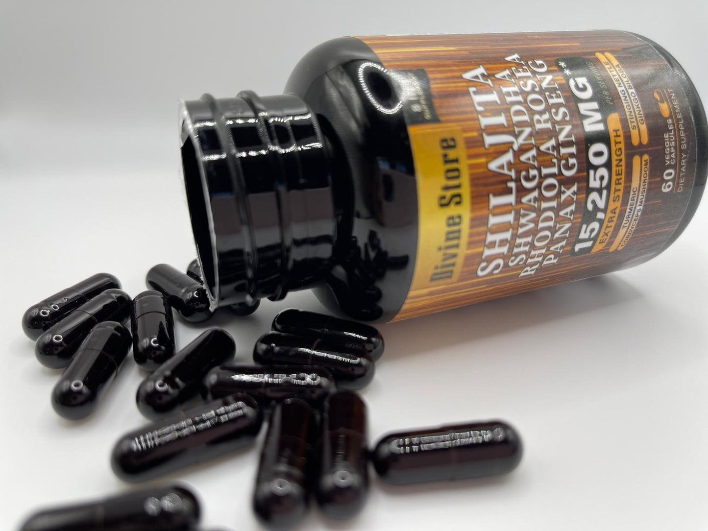 Shilajit capsules Supplement with Panax Ginseng (60 Capsules)