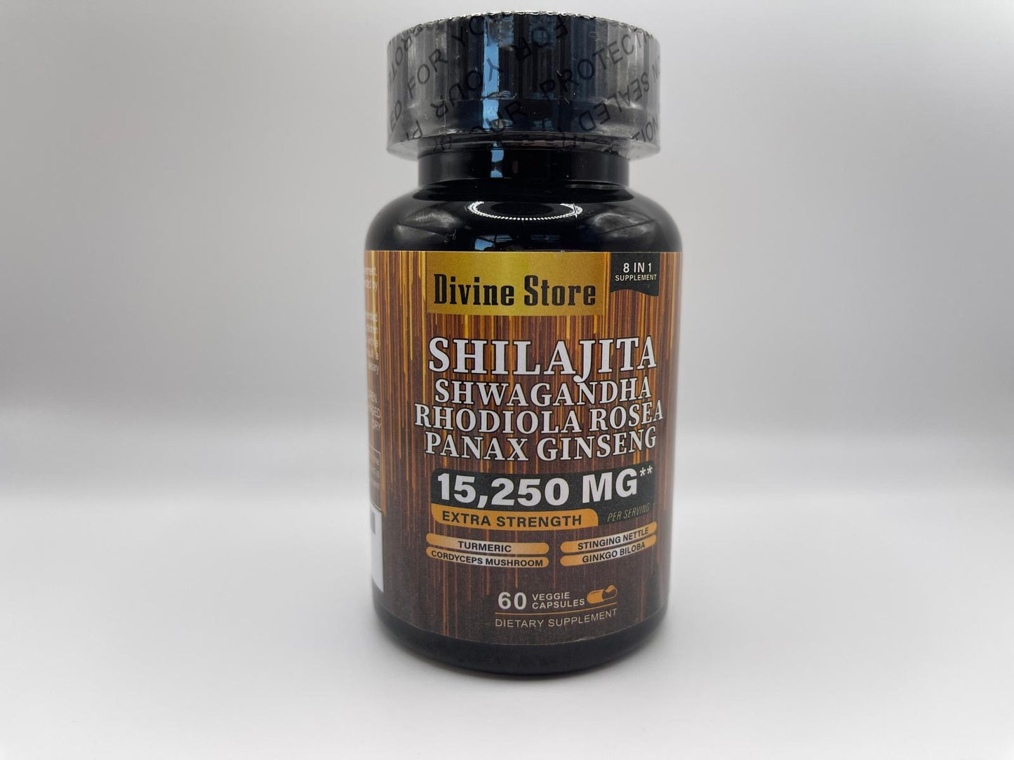 Shilajit capsules Supplement with Panax Ginseng (60 Capsules)