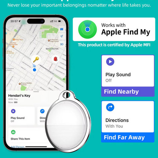 Smart GPS Tracker Key Finder for iOS - Anti-Loss Air Tag Locator for Keys Pets