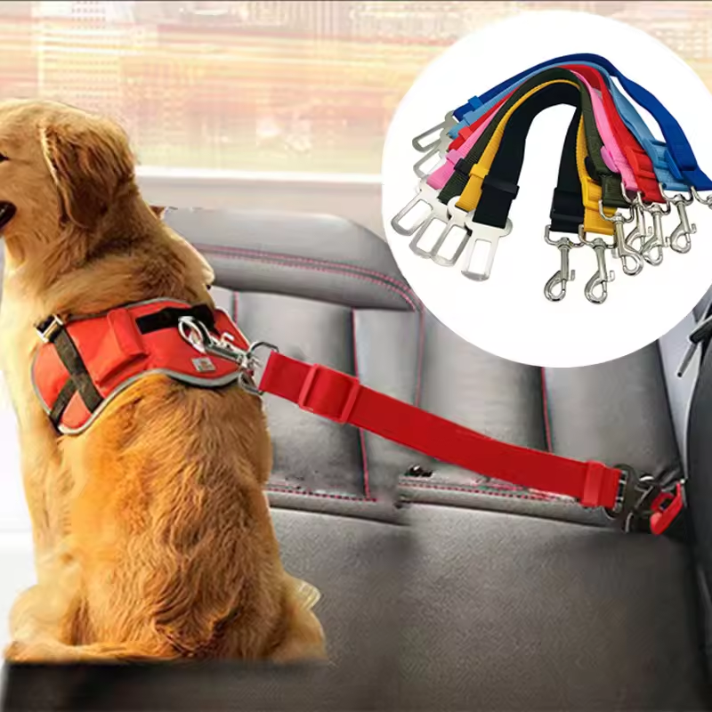 Dog Car Seat Belt Leash Adjustable Safety Harness Pet Travel Restraint