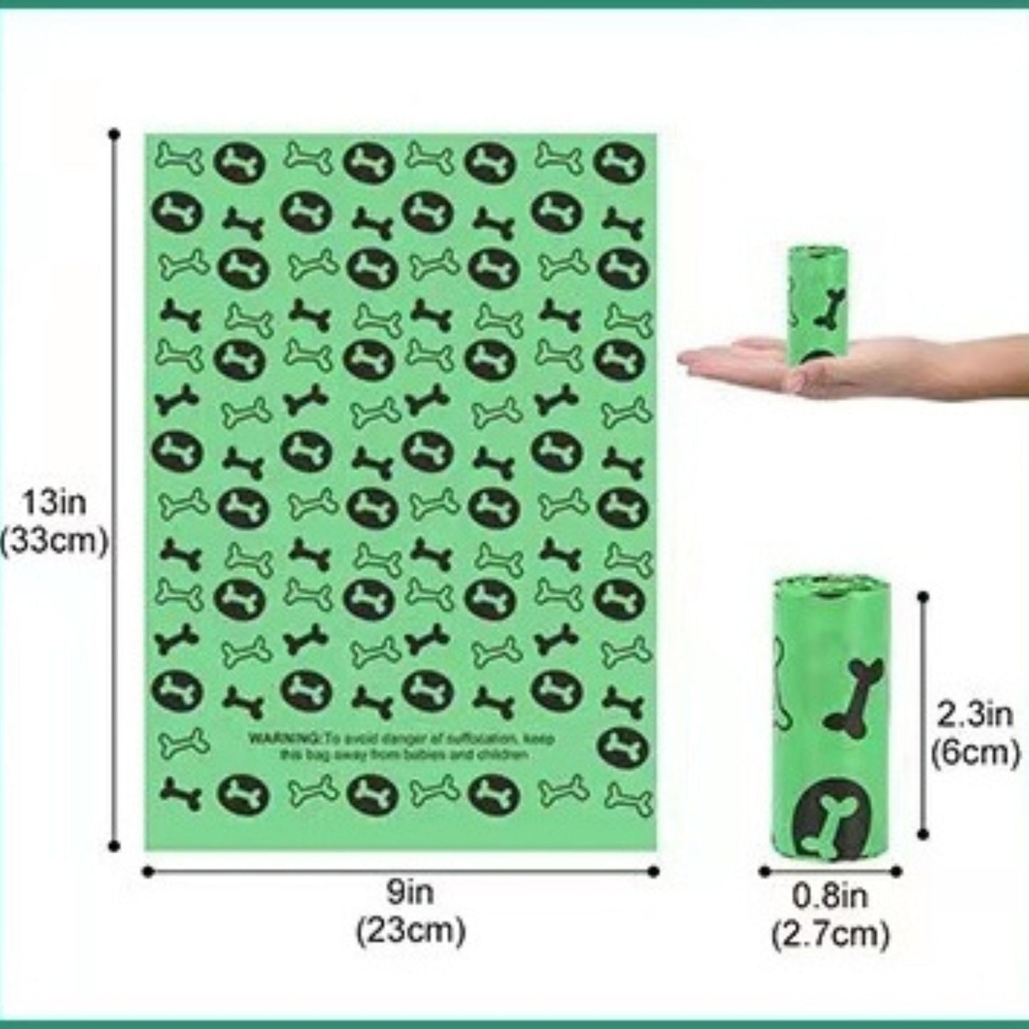 EPI Degradable Dog Waste Bags - Portable Poop Bags for Pets Clean-up