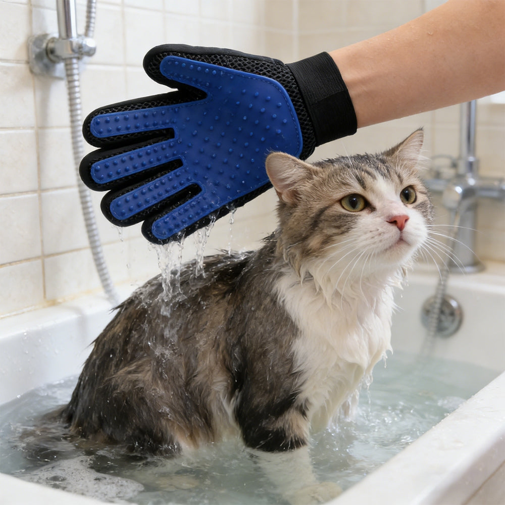 Sustainable Durable Pet Grooming Gloves