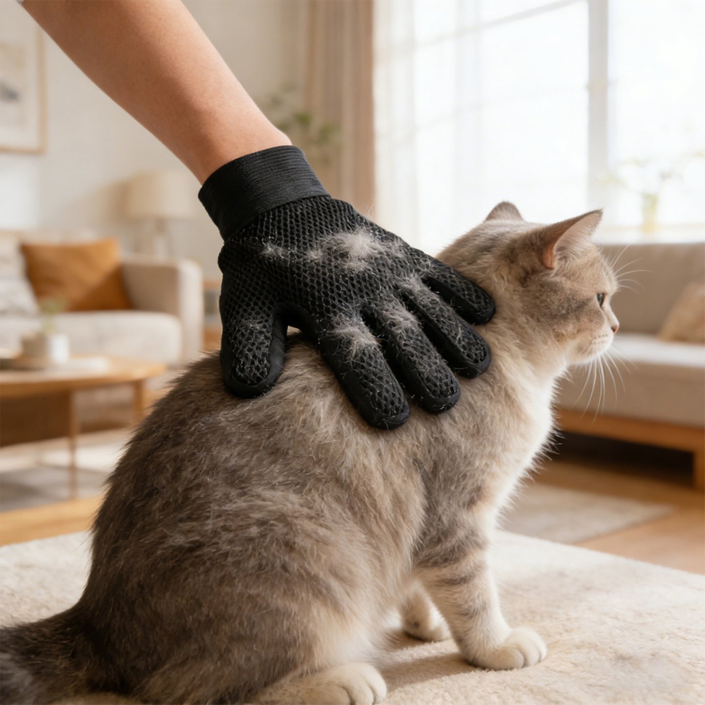 Sustainable Durable Pet Grooming Gloves