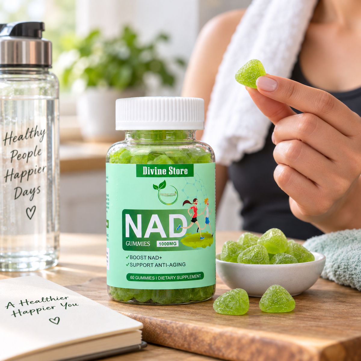 NAD+ Gummies | NMN, NR, Resveratrol & CoQ10 | 6-in-1 Formula
